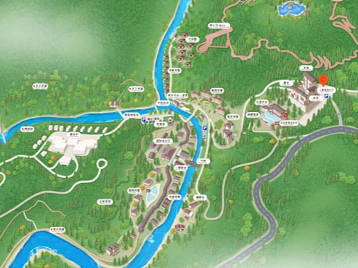 克东结合景区手绘地图智慧导览和720全景技术，可以让景区更加“动”起来，为游客提供更加身临其境的导览体验。